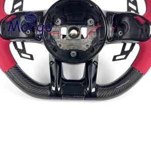Volant en cuir perforé personnalisé en fibre de carbone pour Mercedes-Benz W212 W205 W222 W213 CLS <span class=keywords><strong>GLE</strong></span> GLC E63 <span class=keywords><strong>E53</strong></span> C63 <span class=keywords><strong>AMG</strong></span> - Product Image 3