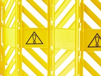 Barricada de construcción de valla de tráfico de carretera, barrera de seguridad extensible modular de plástico rodante para ascensor