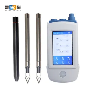 Portable SOIL ORP Meter Special ORP electrode, reference electrode and stainless steel hollow rod inserted into the soil ORP