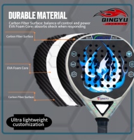 Raquettes de padel légères et portables avec logo personnalisé, livraison rapide, 12K 24K, balles blanches, paletas de padel en carbone et fibre de verre pour enfants
