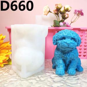 M42511 Molde de silicona para velas de aromaterapia con diseño de perro de dibujos animados de <span class=keywords><strong>Tiktok</strong></span>, hecho a mano, para hornear pasteles/mousse, molde de yeso para velas - Product Image 1