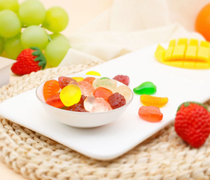 Caramelos de Goma con Sabor a Frutas, Venta al por Mayor OEM/ODM, Caramelos de Goma Dulces de Fresa, Uva, Manzana, Ácidos, Multicolores, con Formas Variadas - Product Image 1