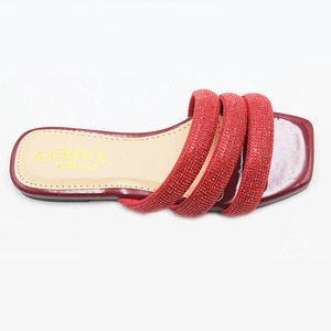 Nouvelles chaussures pour femmes, version avec strass, tongs plates, tongs <span class=keywords><strong>sexy</strong></span> à bout carré, sandales pour femmes, sandales confortables - Product Image 3