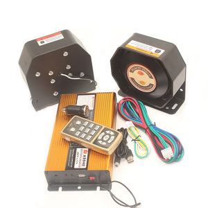 Klaxon d'alarme de voiture AS940 12V 400W haute puissance avec télécommande sans fil pour la modification de véhicules d'ingénierie - Product Image 1