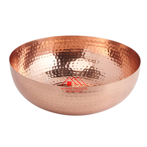 Dernier modèle de bol de service en aluminium martelé pour la décoration intérieure Meilleure vente Pots de fleurs de forme ronde Jardinière pour la décoration de jardin - Product Image 2