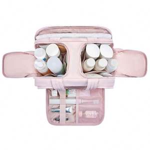 Sac de rangement pour maquillage multifonctionnel léger, trousse à cosmétiques moelleuse à main et pochette de rangement pour les toilettes - Product Image 1