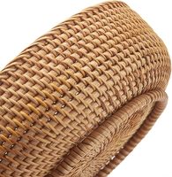 Panier à fruits rond en rotin, bols de rangement tressés, porte-clés empilable pour étagère, table de cuisine, ensemble naturel