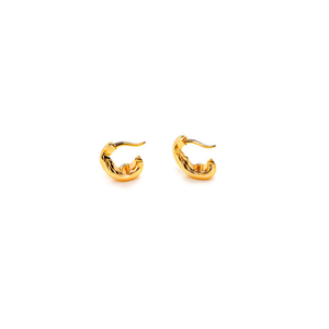 Aros de Acero Inoxidable Chapados en Oro de 16 mm, Joyería de Moda Sostenible y Resistente - Product Image 2