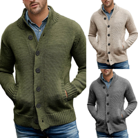 Nouveau modèle 2025 – Manteau polaire à capuche simple boutonnage pour homme, style britannique, en tissu de laine