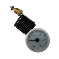 Manomètre de pression d'eau à distance 0-4 bars avec tube capillaire pour chaudière à gaz et radiateur de chauffage OEM