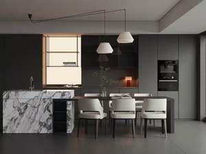 Muebles de Cocina Modernos de Lujo, Ecológicos, de Madera Maciza, Personalizados, Gabinetes de Cocina Modulares de Alta Calidad, Gabinete de Isla - Product Image 2