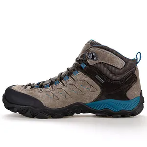 Grandes bottes de randonnée Bottes en cuir Bottes de chasse Chaussures de course cross-country de haute qualité Chaussures de randonnée extérieures imperméables Hommes EVA
