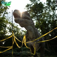 GECAI 3D grandeur nature Robot réaliste Dinosaure animatronique Grand T-rex Dinos Statues Modèle pour parc