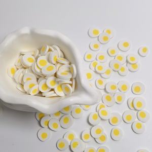 Rebanadas de Arcilla Polimérica con Temática de Fiesta de Pascua, 500g/Bolsa, Rebanadas Realistas de Huevo Frito, Chispas de Arcilla Suave para Decoración de Uñas DIY - Product Image 2