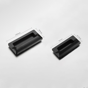 Ручка скрытого монтажа DMK, черная, пластиковая, 92 мм/140 мм, прочная фурнитура - Product Image 2