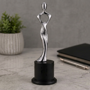 Elegante Trofeo Portátil de Aleación de Zinc Modelo 327 a B C Chapado en Oro, Plata y Rojo, Grabado con Láser, Duradero, para Premios Deportivos - Product Image 1