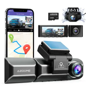 AZDOME M550-3CH 4K Dash Cam Support 3 Cameras 2K+1080P+1080P Built in GPS and WiFi Car Black Box Camera Camcorder
