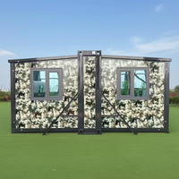 Maison préfabriquée modulaire temporaire de 20 pieds ou 40 pieds, en acier durable, portable et extensible, type conteneur, pour appartement, hôtel, hôpital