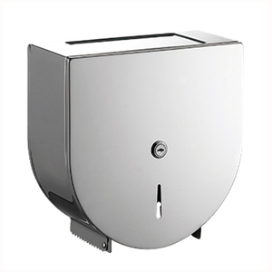 Dispensador de <span class=keywords><strong>papel</strong></span> <span class=keywords><strong>higiénico</strong></span> montado en la pared, gran rollo, SUS304, de acero inoxidable, con forma de escudo, nuevo modelo - Product Image 1