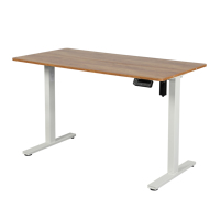 Bureau assis-debout motorisé moderne et durable avec moteur unique, double colonne, hauteur réglable, structure en fer