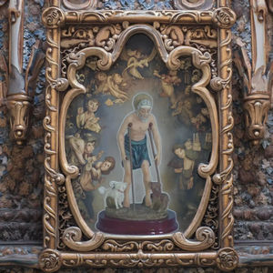 Crucifijo de Resina SAN <span class=keywords><strong>LAZARO</strong></span> de 5 Pulgadas (12.7 cm), Estatua Colgante Personalizable, Hecho a Mano, Pintado a Mano, Duradero, Religioso Católico para el Hogar - Product Image 1