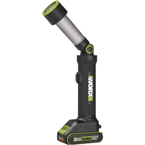 Lampe LED multifonction 4-en-1 20V WU010.9, longue durée, idéale pour les travaux de nuit sur chantier - Product Image 1