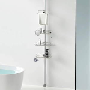 Organizador de <span class=keywords><strong>Ducha</strong></span> WIREKING, Barra de Aluminio Extensible Resistente al Óxido, Paquete de 4 Estantes de Esquina Ajustables para <span class=keywords><strong>Ducha</strong></span> - Product Image 1