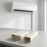 Kit de pièces détachées pour climatiseur, gaines en PVC, couvre-tuyaux de climatisation, ensemble de couvre-lignes, dissimulation de climatiseur