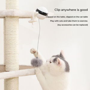 Modernes interaktives elektrisches Hebeball-Katzen spielzeug Automatischer Teaser für Kätzchen Lustiges Haustier-Spielzeug aus Kunststoff und Gummi für Kinder - Product Image 2