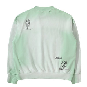 Sudadera con Capucha de <span class=keywords><strong>la</strong></span> <span class=keywords><strong>Serie</strong></span> Chaos Otoño Invierno, Estampado de Grafiti Desgastado, Estilo Vintage con Degradado, Ropa para Hombre, Sudaderas con Capucha - Product Image 4