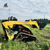 V1000 Bersertifikasi CE Euro5 Skid Steer dengan Bucket 4-in-1, Pengiriman Cepat & Harga Pabrik untuk Pemuatan & Perataan Pertanian, Pengiriman Cepat