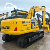 Excavatrice hydraulique Komatsu PC130 d'occasion, poids de la machine 13 tonnes, puissance 78 kW, moteur d'origine bien inspecté, équipement de terrassement