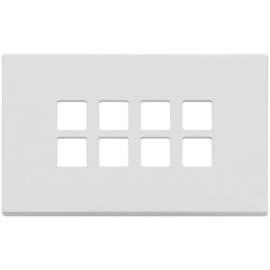 Piastra Piatta Opaca Bianca 4Mx8 14.7x9.5x1.4 Cm Accessorio per Cablaggio - Product Image 1