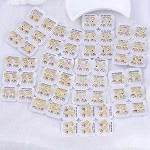 Boucles d'oreilles fantaisie Jxx en gros, bijoux de mariage pour femmes, plaqué or, zircon cubique, boucles d'oreilles créoles, bijoux pour femmes - Product Image 1