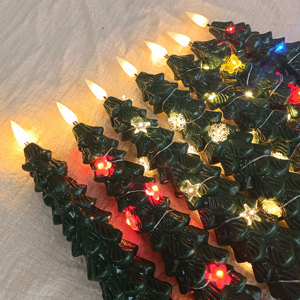 Nouveau design l'atmosphère des pins en plastique LED bougie lumière <span class=keywords><strong>arbre</strong></span> de Noël ornement décorer les vacances de Noël - Product Image 5