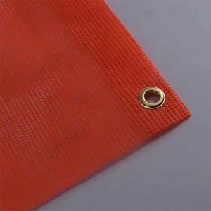 Bandera de seguridad de malla para camión, tamaño personalizado 18*18 pulgadas, color naranja con ojales - Product Image 2