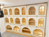 Cage à chat en bois massif de luxe sur mesure, extra-large, pour intérieur, villa pour chat, vitrine de magasin d'animaux pour l'élevage