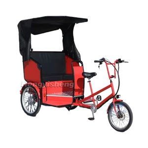 City Sightseeing électrique <span class=keywords><strong>Transport</strong></span> de passagers assisté Tricycle pousse-pousse électrique 3 roues Taxis pousse-pousse Pedicab Fabricant - Product Image 1