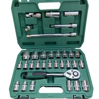 Kit d'outils à douilles 32 pièces 24 dents pour réparation automobile, fourni par l'usine, pour atelier de réparation de véhicules