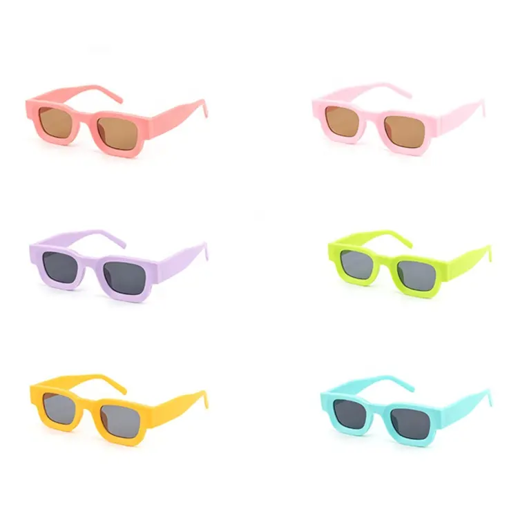 gafas de mujer custom logo summer Matte Color rectangular polar Design quality glasses kid Boy Children Jelly Shades Sunglasses