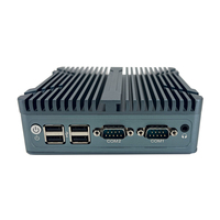 Ordinateur intégré sans ventilateur industriel portable Intel I3 I5 I7 RAM en option SSD double LAN RS232 RS485 plusieurs ports USB HD Mini Pc