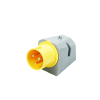Prise industrielle CEE jaune 32A 110V 2P+E 3 broches à montage en surface pour chantier et industrie