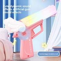 Pistolet sonore et lumineux en plastique coloré pour enfants, rechargeable par USB-C, interaction musicale dynamique, jouet lumineux à sept couleurs pour créer une ambiance.