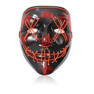 Fábrica China Máscara Led de Halloween Máscara de miedo iluminada para disfraz de Cosplay de Halloween y suministros para fiestas - Product Image 5