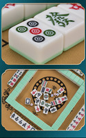 Permainan Mahjong Mewah Modern Lipat Portabel dari Melamin Bentuk Persegi Panjang dengan Ubin Cina untuk Hiburan Grosir