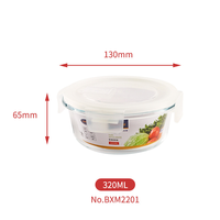 OWNSWING Récipients alimentaires réutilisables en verre Récipient de stockage hermétique avec couvercle Boîtes à lunch en verre pour congélateur