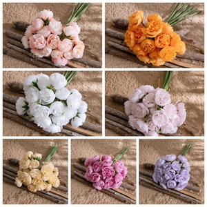 Bouquet de 27 pivoines artificielles Isa, blanc, rose, orange, violet, décoration de mariage, décoration de la maison - Product Image 3