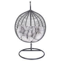 Vente chaude Moderne Oeuf Chaise Balançoire avec Support Portable pour Balcon Salon Or Rotin Mobilier D'extérieur pour Cour Hôtel