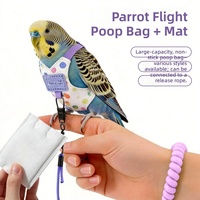 Harnais léger et coloré imprimé pour oiseaux, avec couche anti-éclaboussures et anti-salissures, laisse de promenade quotidienne pour perroquet, ensemble complet