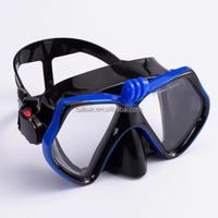 Masque de plongée sous-marine pour adultes avec support pour caméra, verre trempé, lunettes de plongée en silicone compatibles avec GoPro